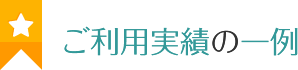 ご利用実績の一例